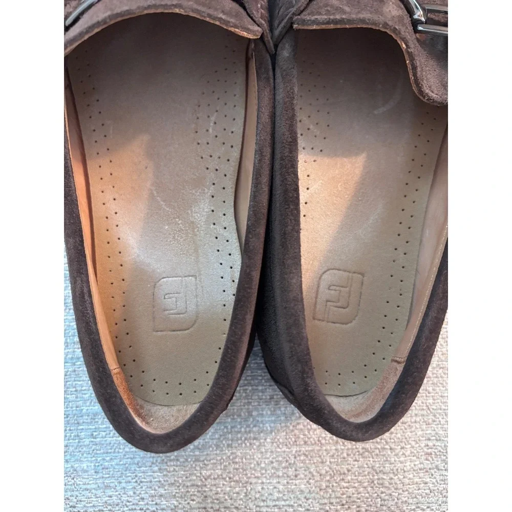FootJoy Mens‎ 79063 Brown Suede Bit Loafers Driver Shoes Size 10.5 M
